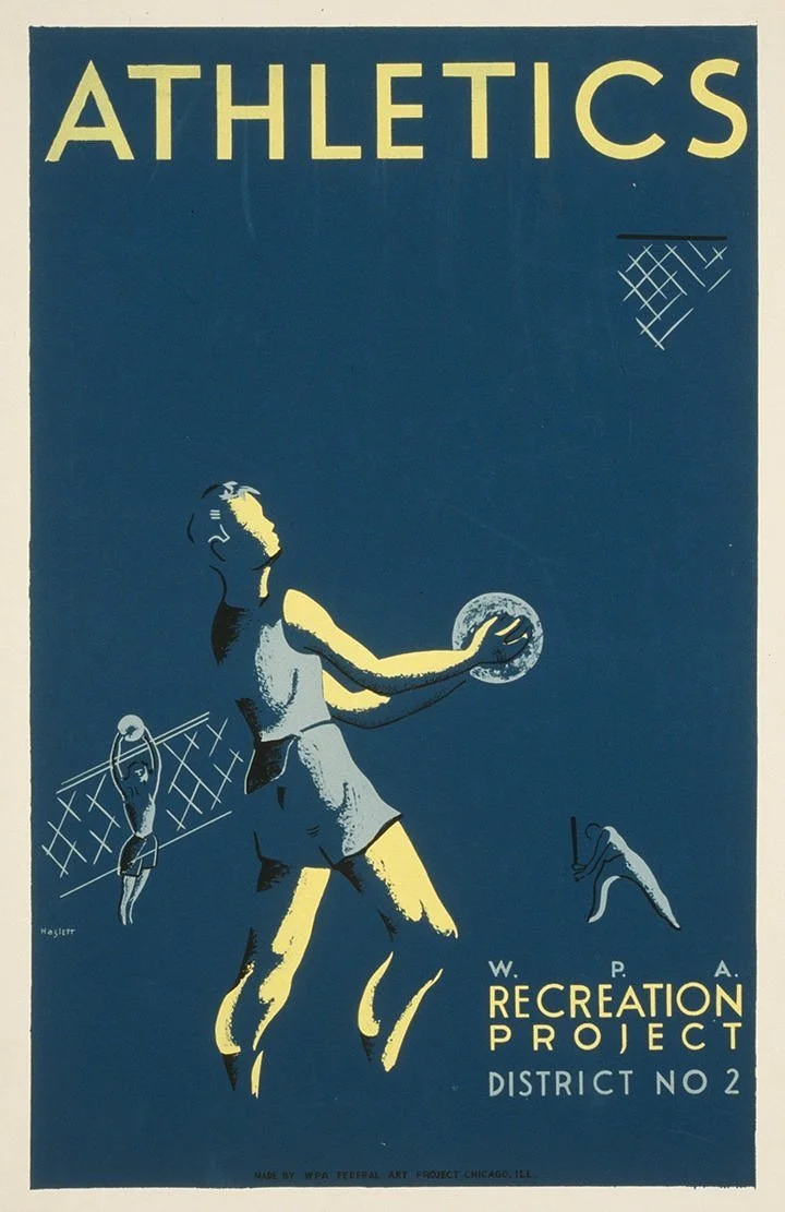 athletics vintage wpa poster