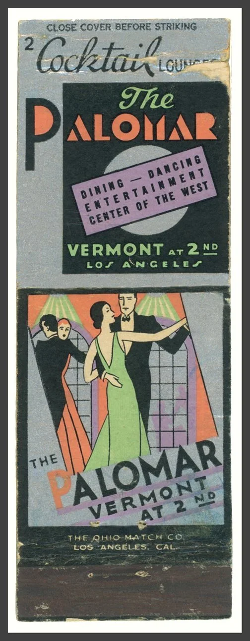 The Palomar  Matchbook Cover Art  Vintage Ephemera Print
