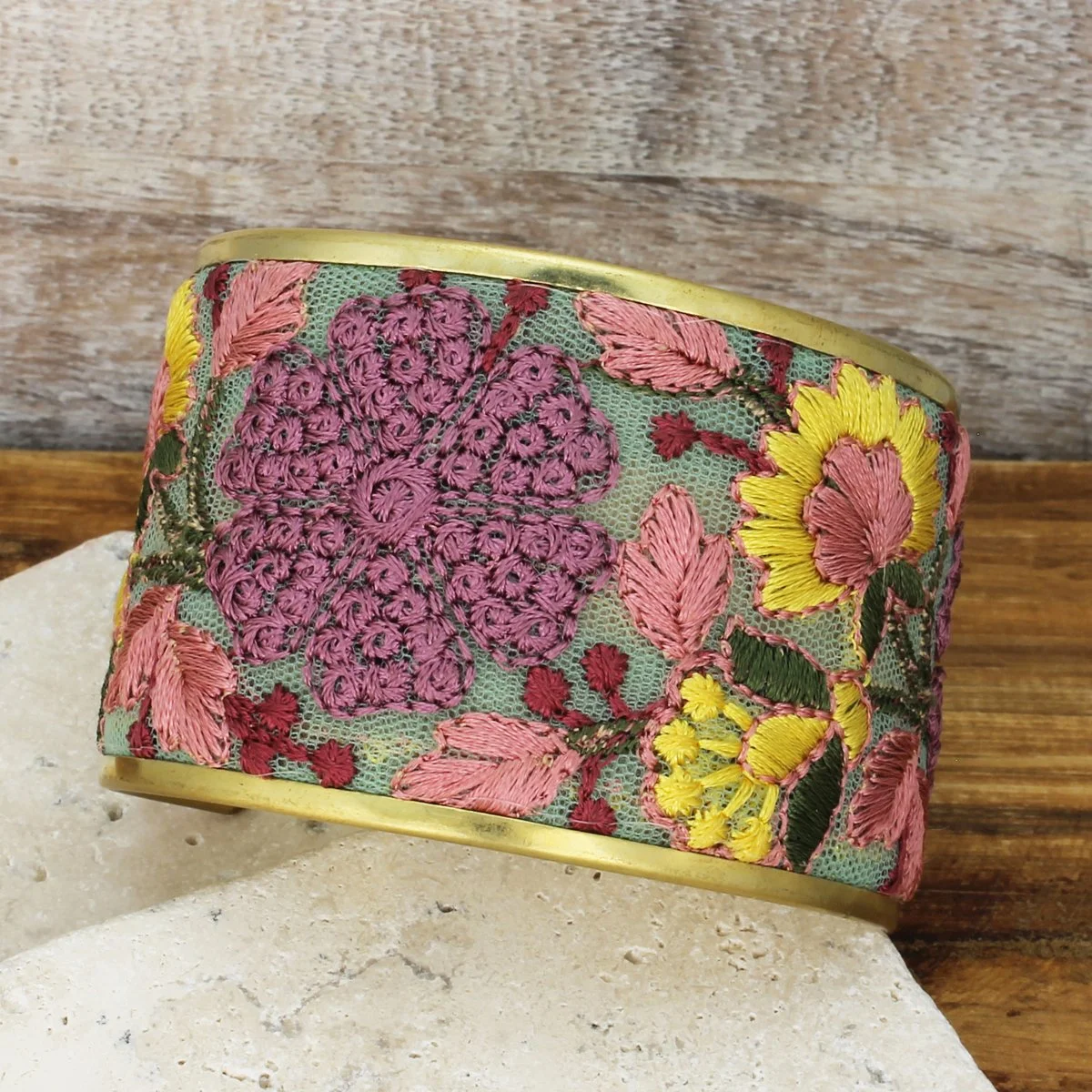 vintage-embroidered-purple-pink-yellow-gold-cuff-bracelet-unique-affordable-jewelry-museum-outlets.jpeg
