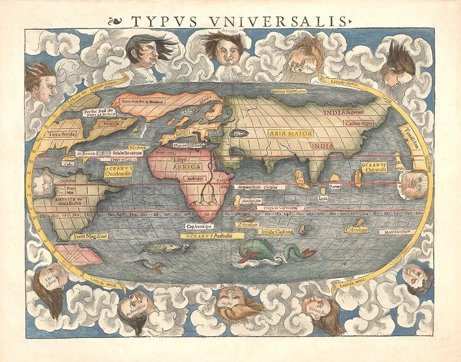 1540 Typus Orbis Universalis Antique World Map — MUSEUM OUTLETS
