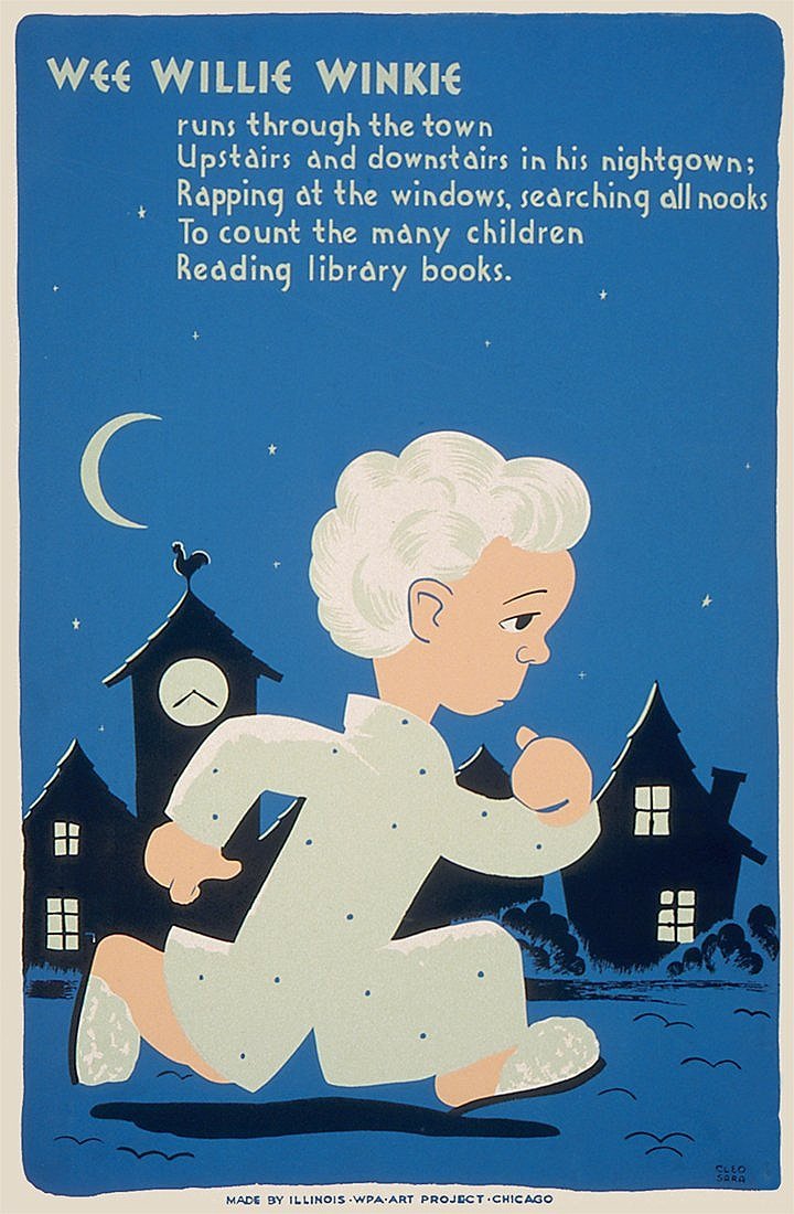 Wee Willie Winkie Vintage WPA Poster