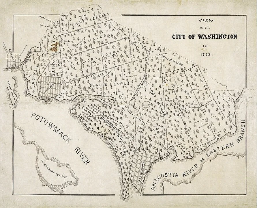 1792 Washington DC Antique Map