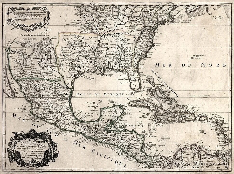 1712 Antique America Map