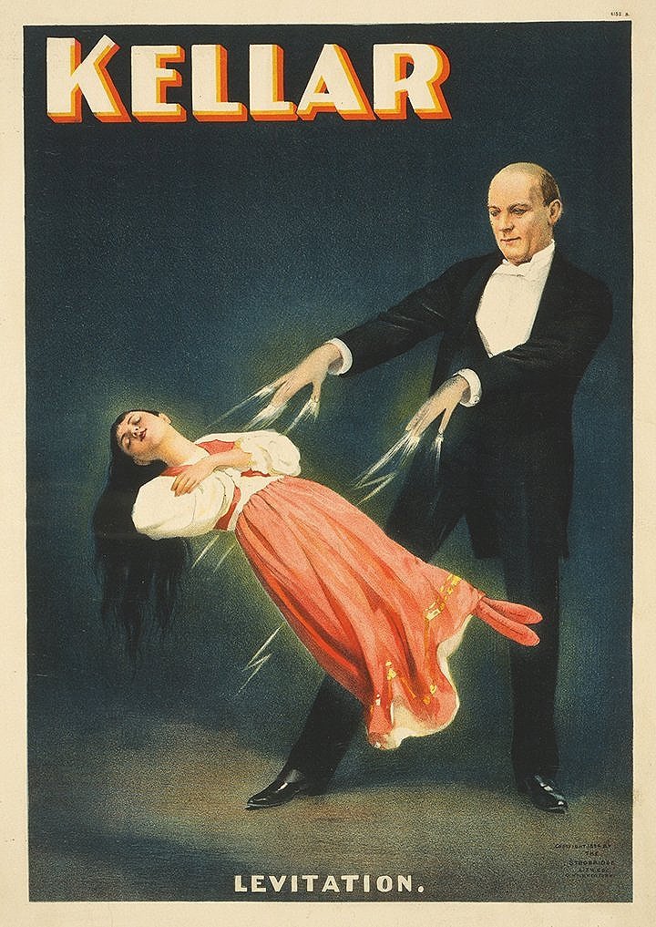 kellar levitation vintage magic poster