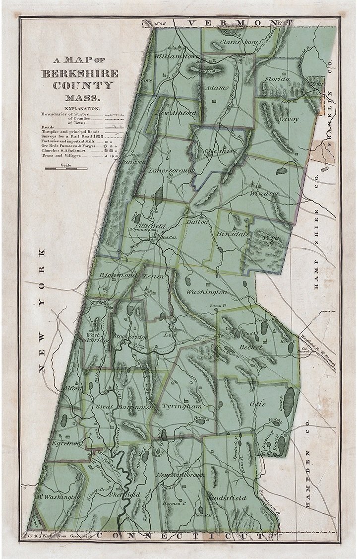 Berkshire County 1876 Antique Map