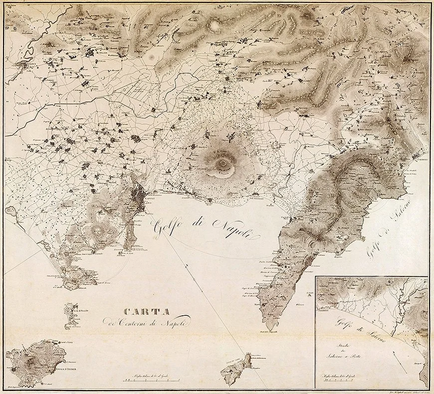 1828 Italy Antique Map