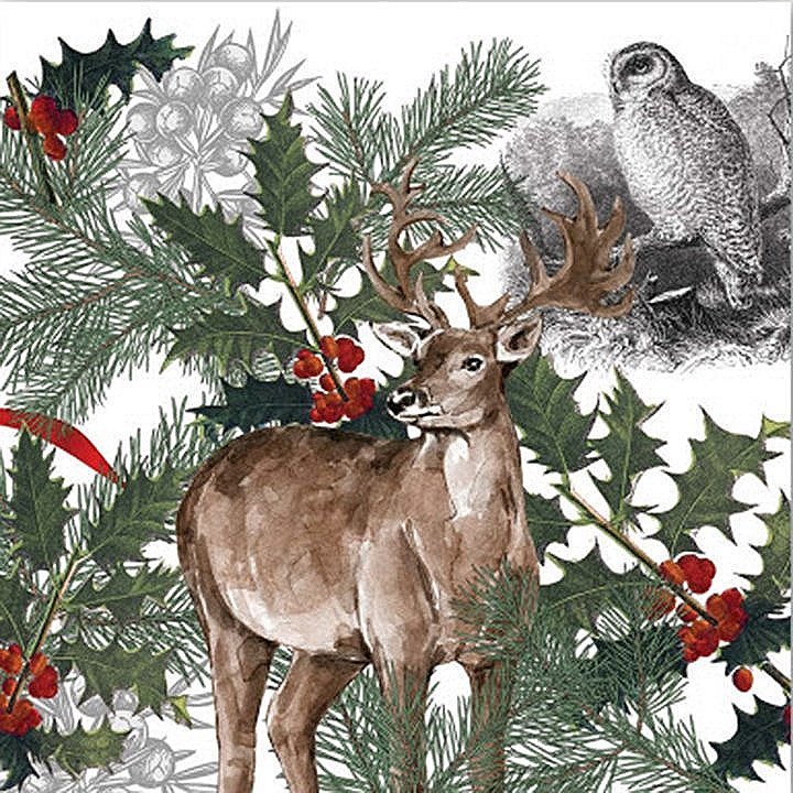 winter woodland decorative holiday napkins