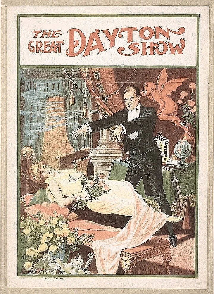 great dayton show vintage magic poster