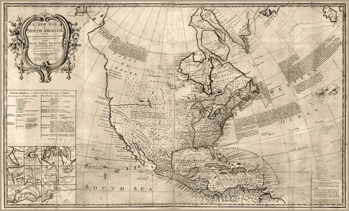 1725  America Antique Map