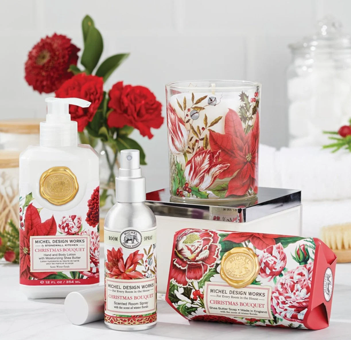 michel design works christmas bouquet hostess gifts
