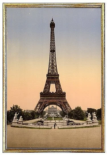 paris eiffel tower print 1890