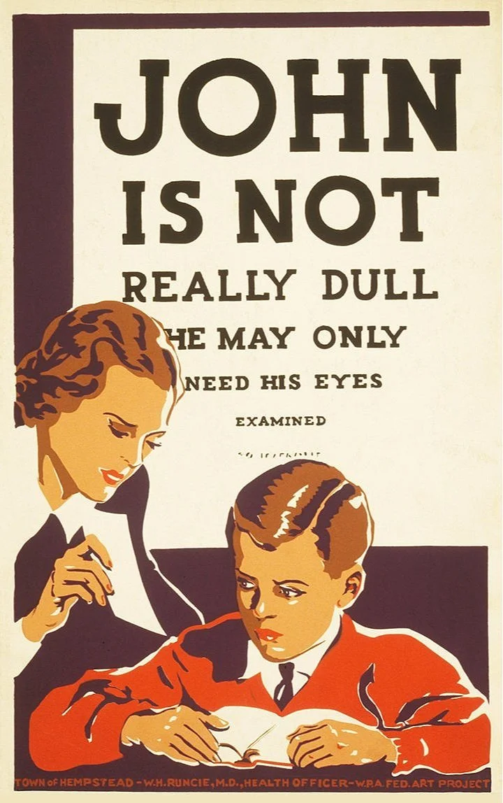 Dull John Eye Exam Vintage WPA Poster
