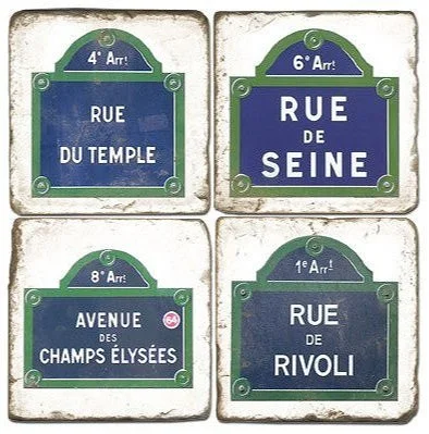 paris street signs studio vertu marble tiles