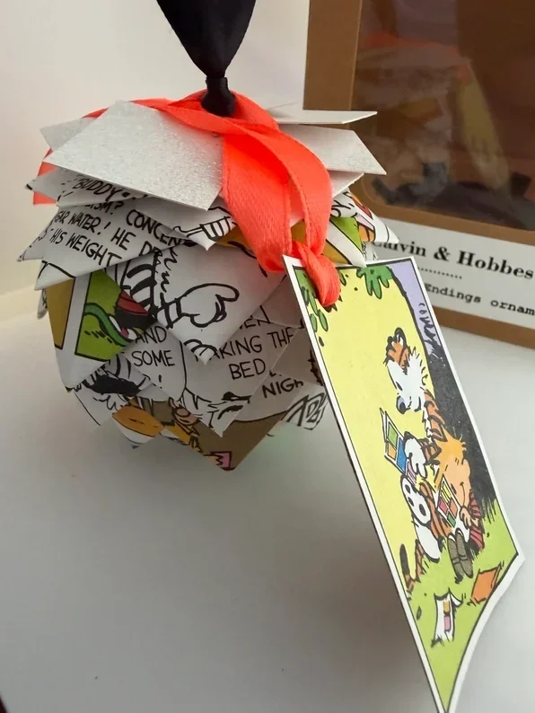 calvin-hobbes-recycled-book-pages-ornaments-museum-outlets.webp