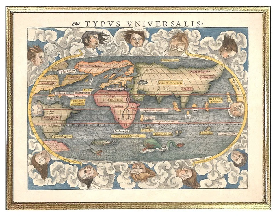 1540 Typus Orbis Universalis Antique World Map — MUSEUM OUTLETS