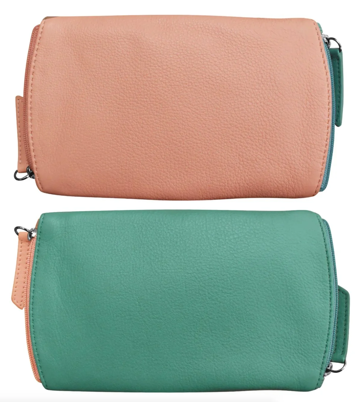turquoise-peach-two-tone-double-zip-eye-glass-case-color-leather-accessories-museum-outlets.jpg