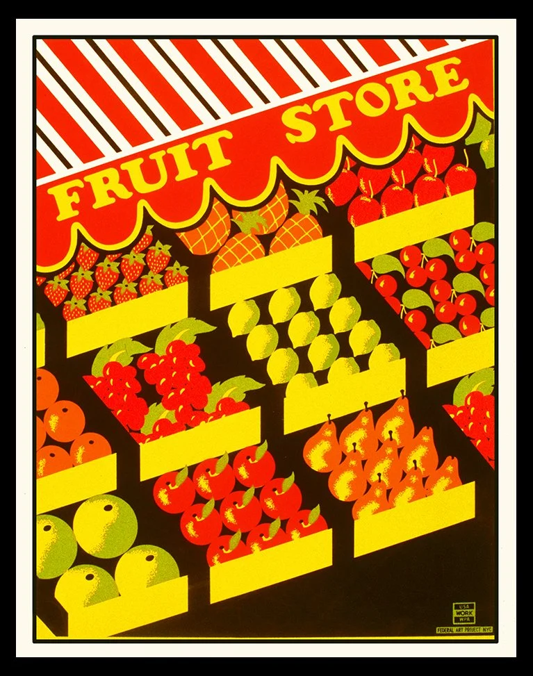 Fruit Store Vintage WPA Poster