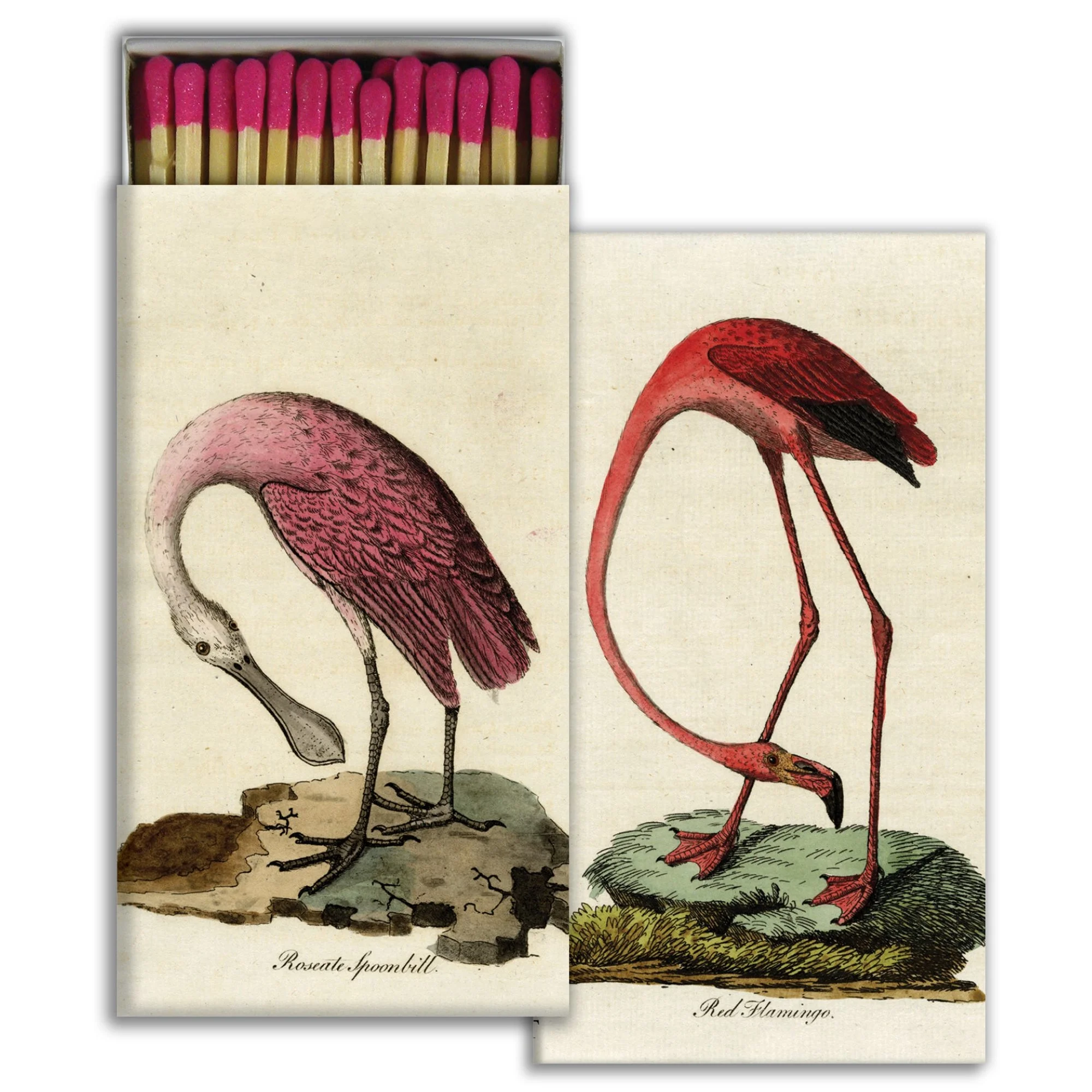 flamingo spoonbill decorative matchbox
