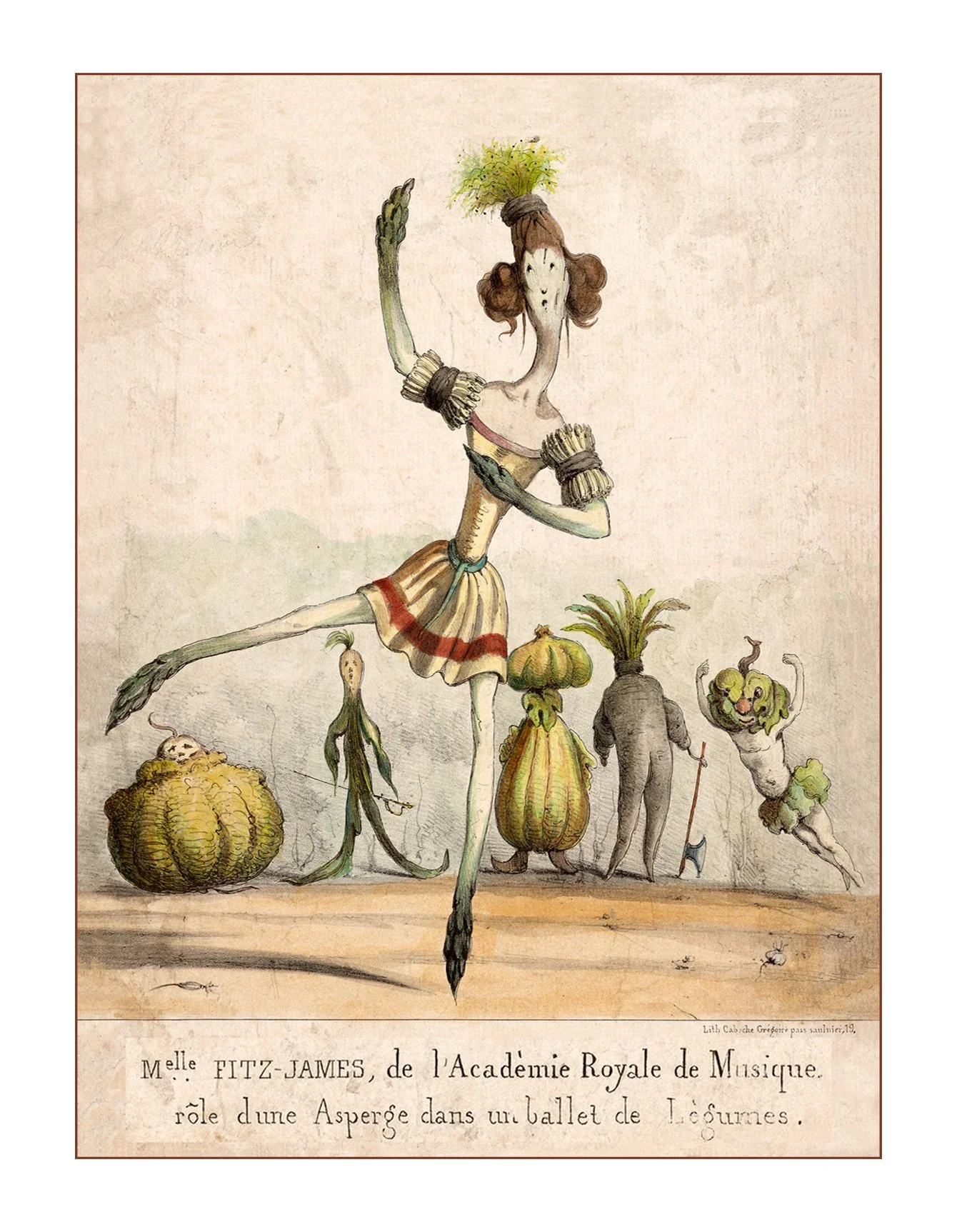happy birthday asparagus ballet greeting card