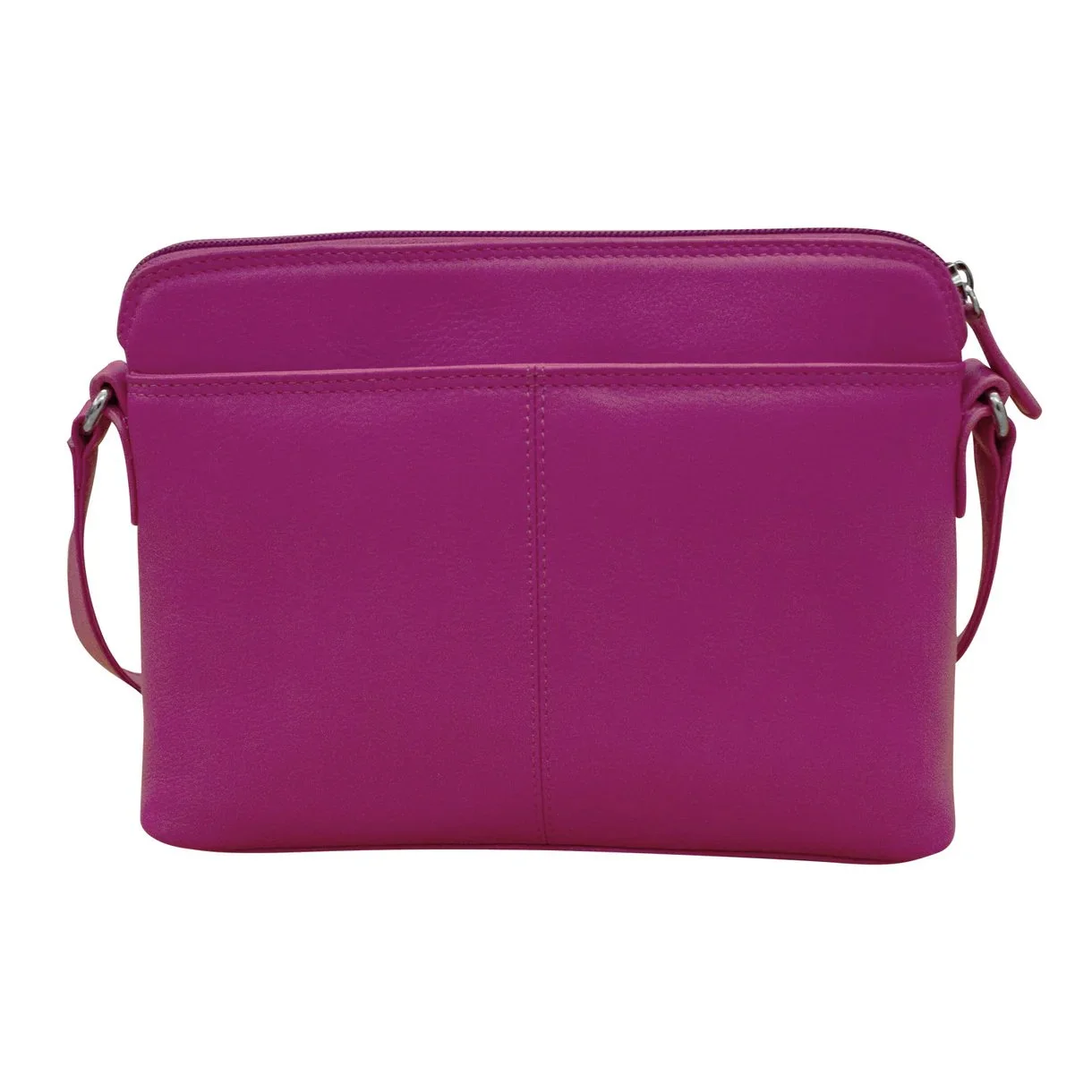 orchid crossbody leather organizer handbag
