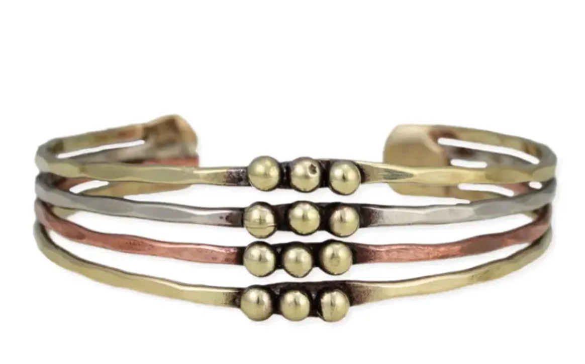 mixed-metal-hammered-dotted-cuff-bracelet-unique-affordable-jewelry-museum-outlets.jpg