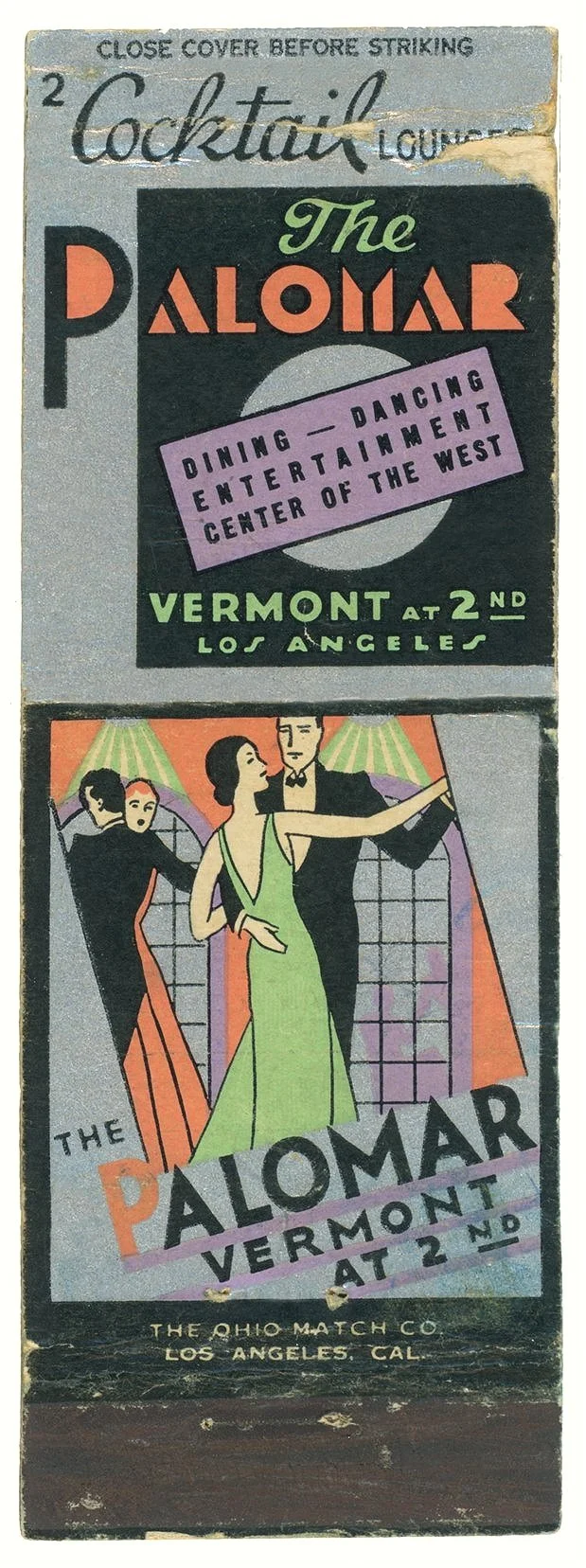 The Palomar  Matchbook Cover Art  Vintage Ephemera Print