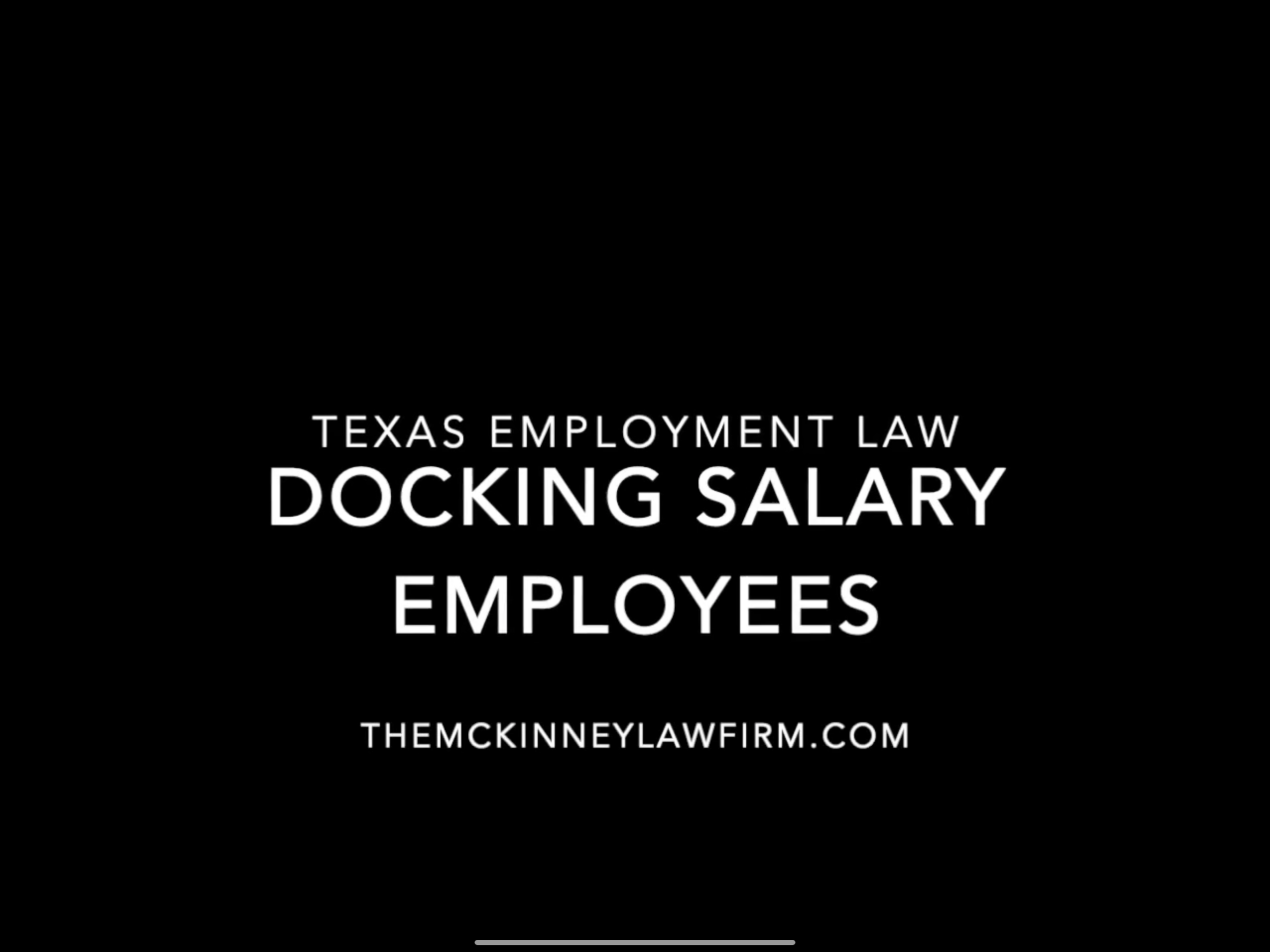 Can My Employer Dock My Pay If I Am A Salaried Employee?