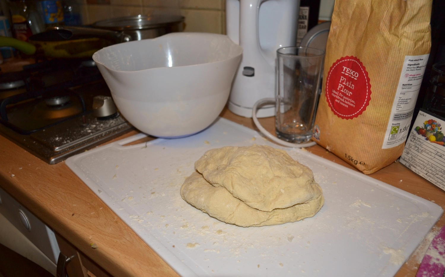 I made twice as much dough as necessary, it is a learning process!