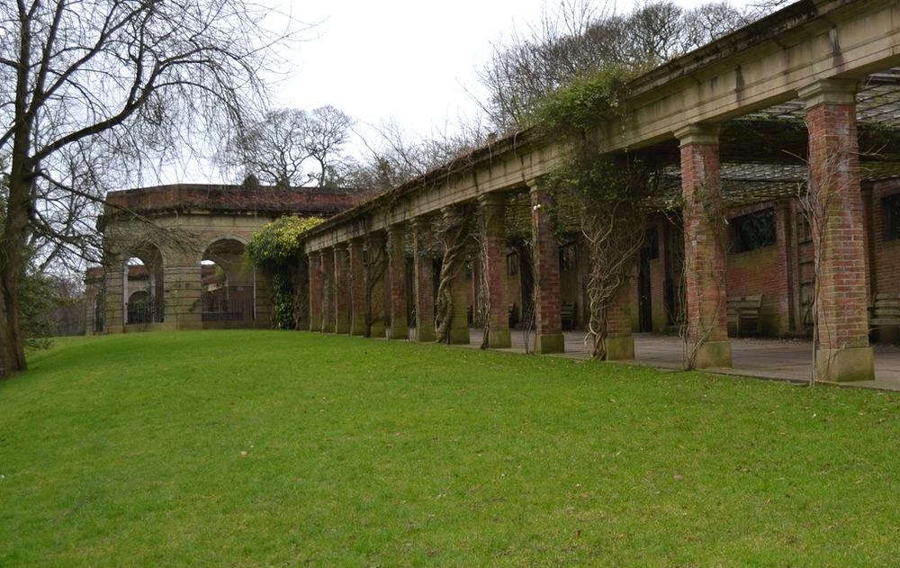 Colonnade and Sun Parlours in the Valley Gardens, Harrogate. 2015