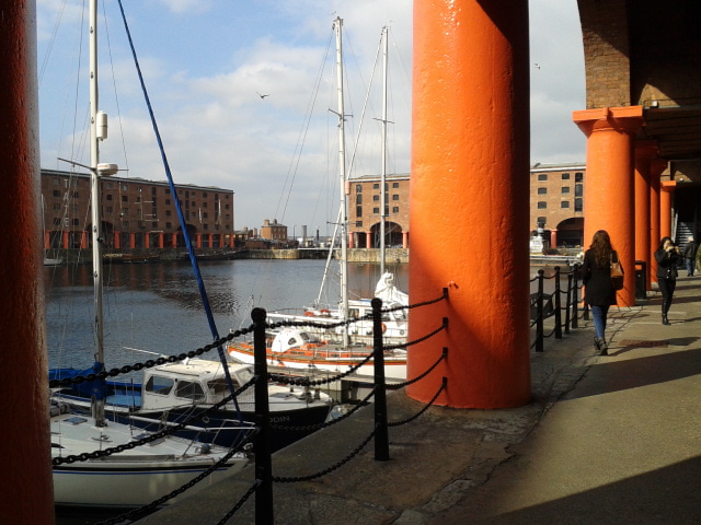 Albert Dock's Orange Columns, 2015.