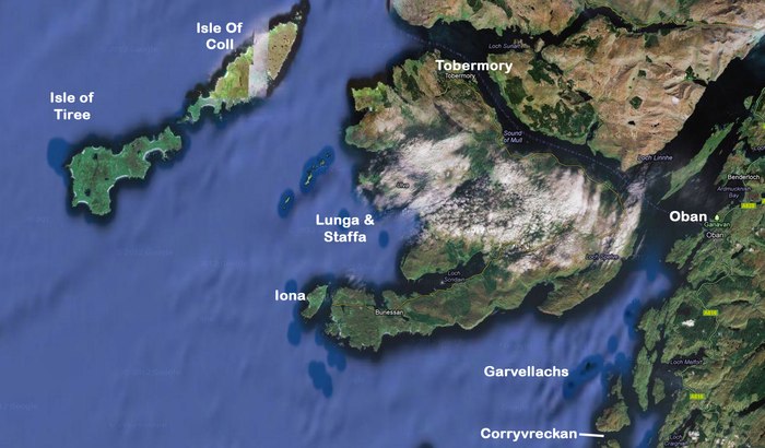 Area covered in the 3 days on the water