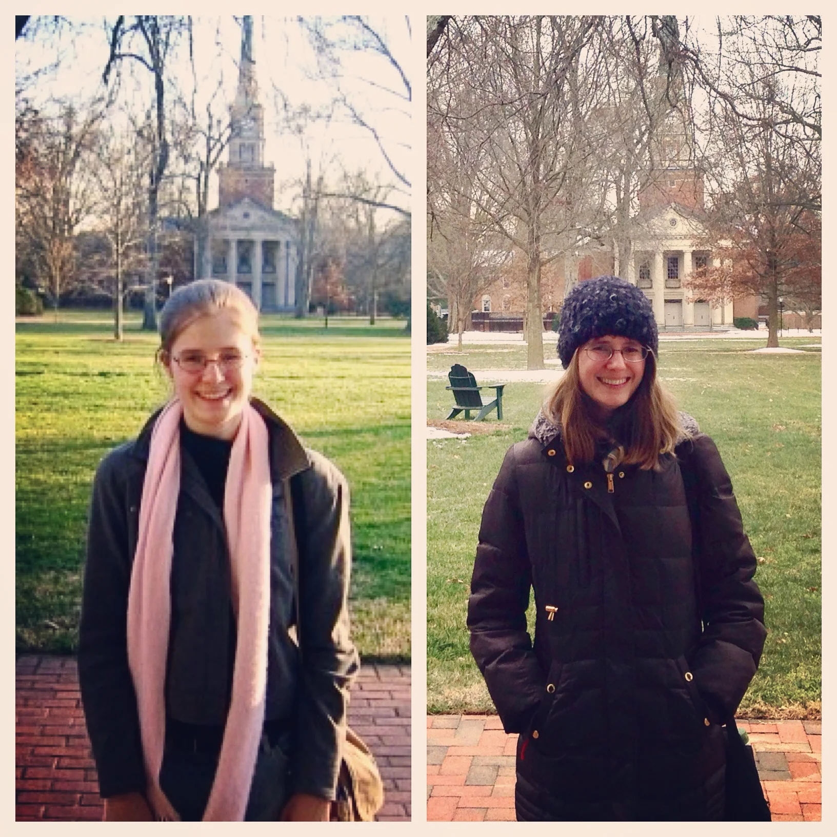 My first visit to Davidson back in 2006, and my most recent visit, nine years later to the day.