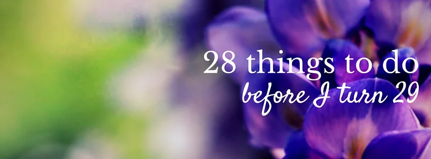 28 things to do before I turn 29 (four months late)