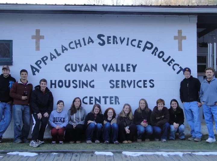 Grace and I (fifth & sixth from the left) had a ball serving with ASP in college with our Methodist Fellowship group.