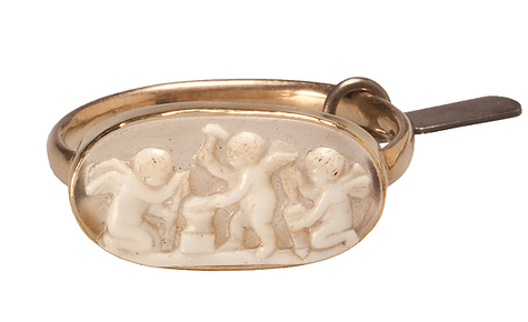 Three Winged Putti Forging Arrow Heads. Gold and carved cameo, 1st century. Source: Met Museum of Art