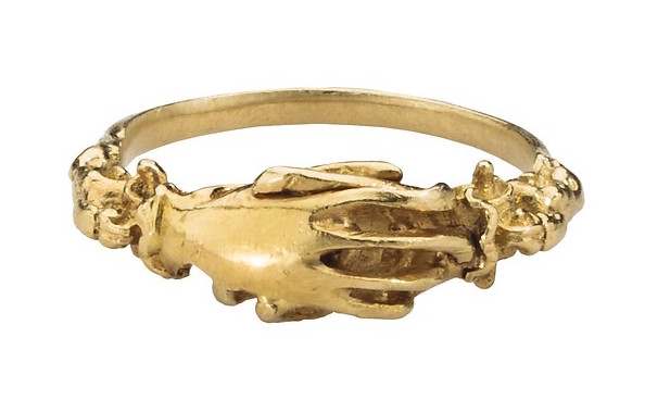 Fede Ring in Gold, 16th century. Source: Met Museum of Art