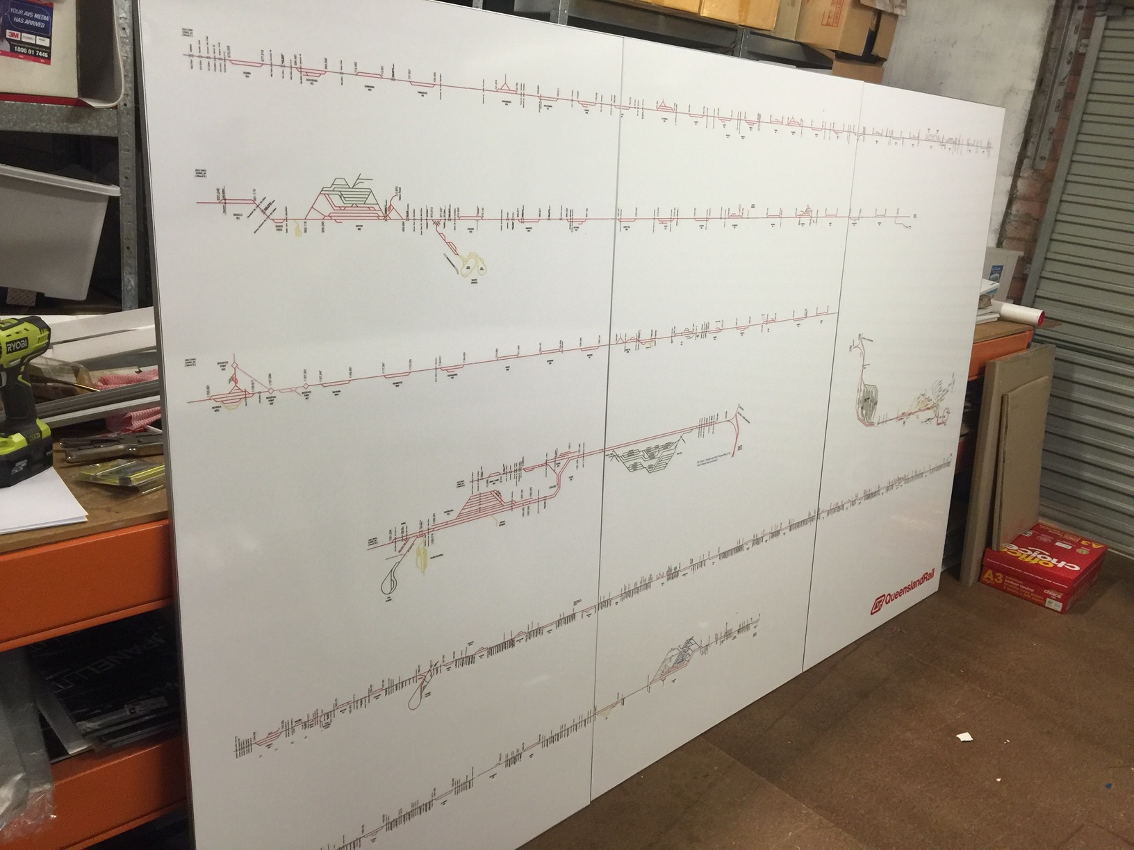 Queensland Rail Network Whiteboard Walls