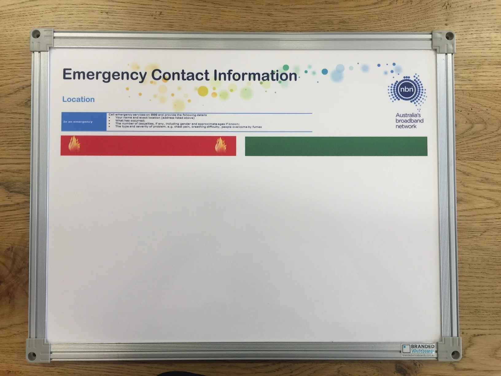 NBN Site Emergency Information Boards