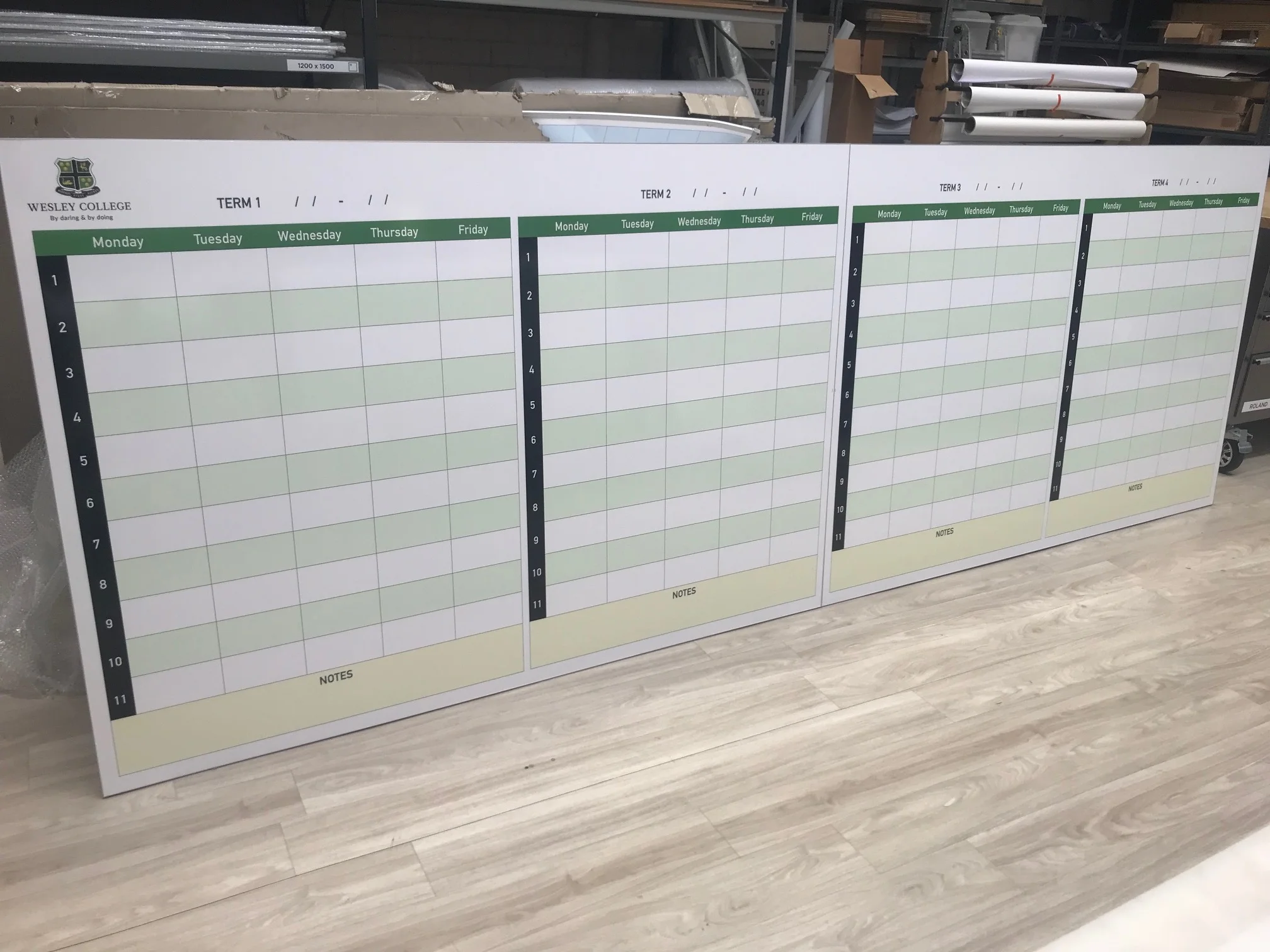 Term Planner Whiteboard Wall