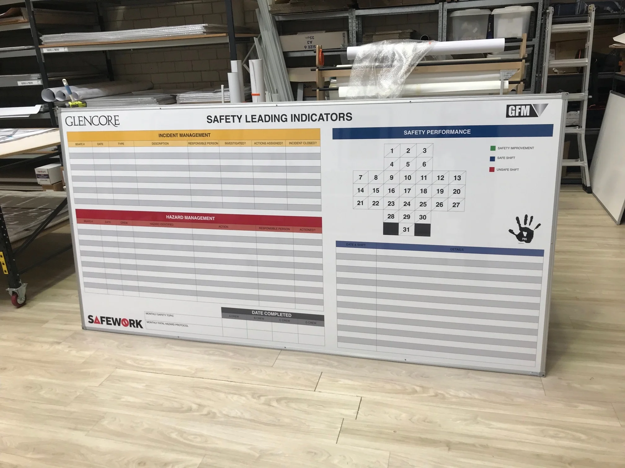 Safety Check Boards — Branded Whiteboards