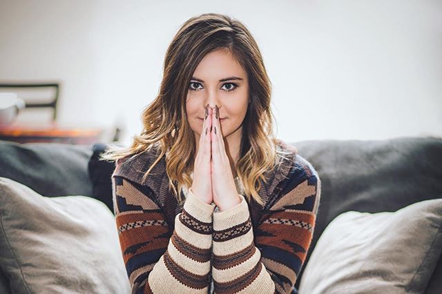 Plotting destruction or praying for world peace?? #fashion #portraits #photography #people #model #siouxfalls #SD #mood #drama #sweaterweather