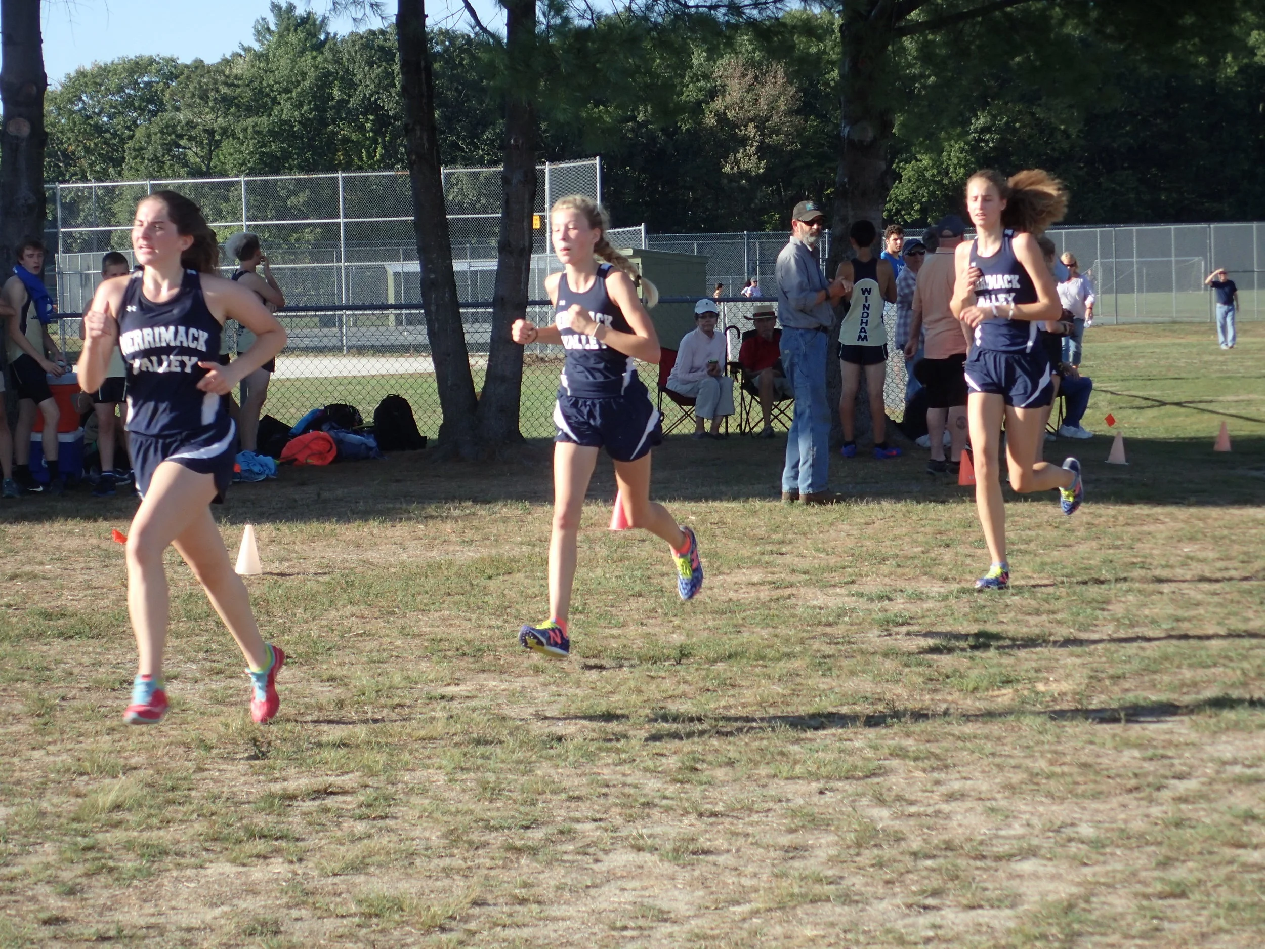 Lauren, Noelle, and Emma in the order of finish.