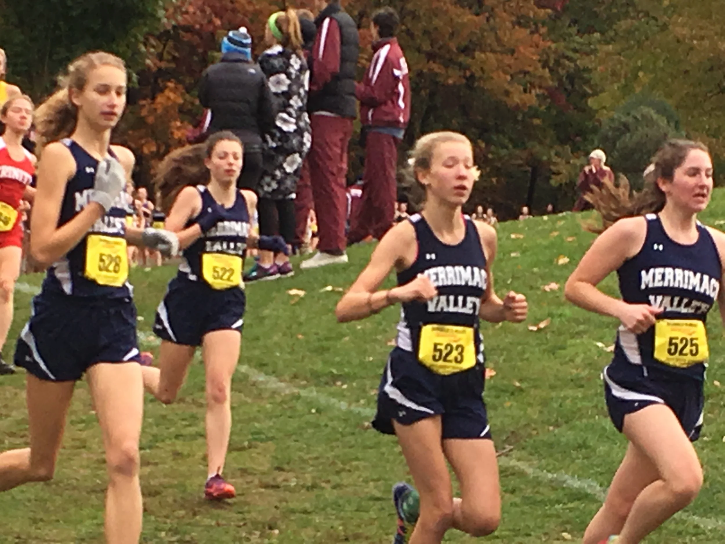 The Pack. Emma, Tristan, Noelle, and Lauren in the First Mile