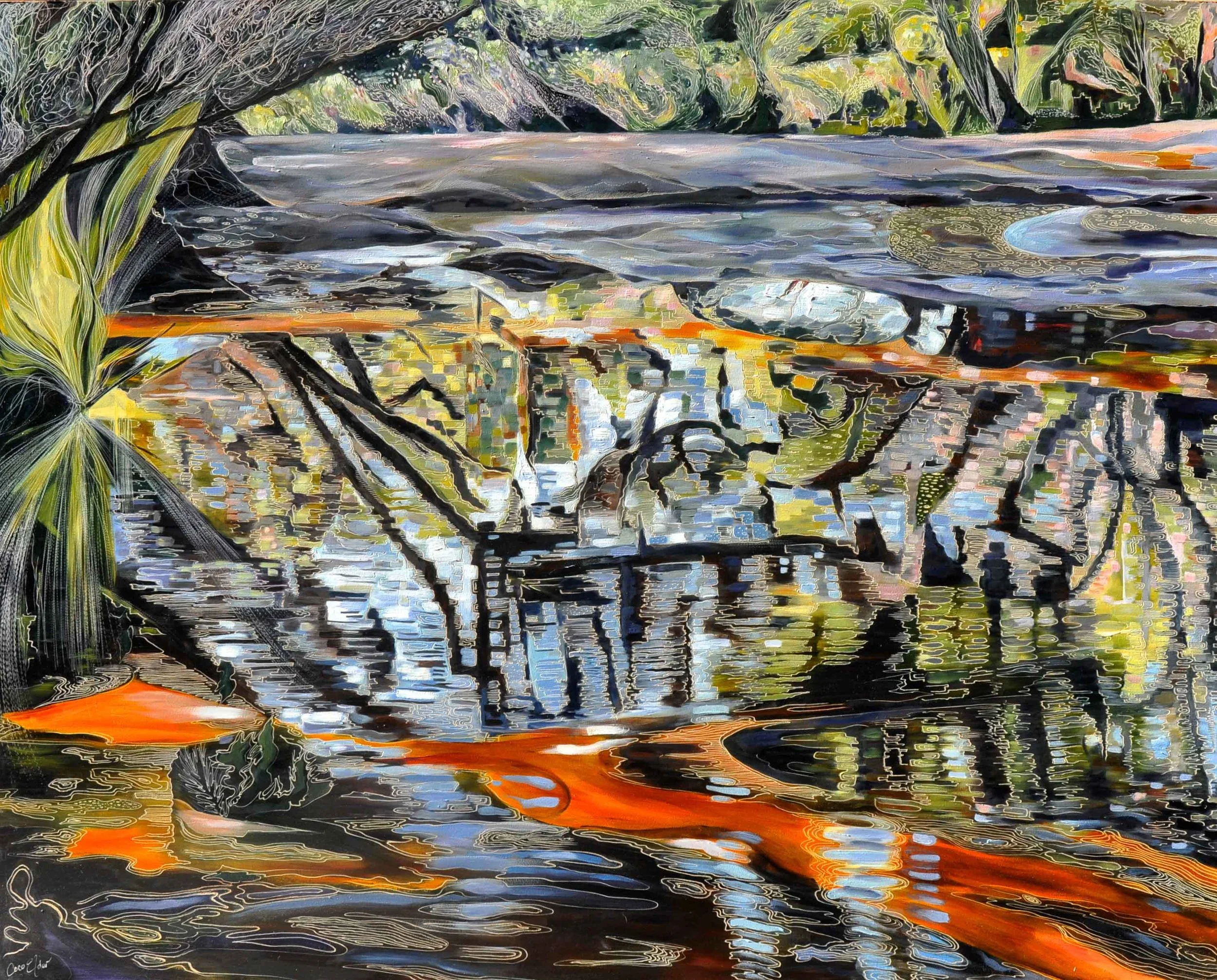 Title: ‘Fragmented - America Bay Creek’.