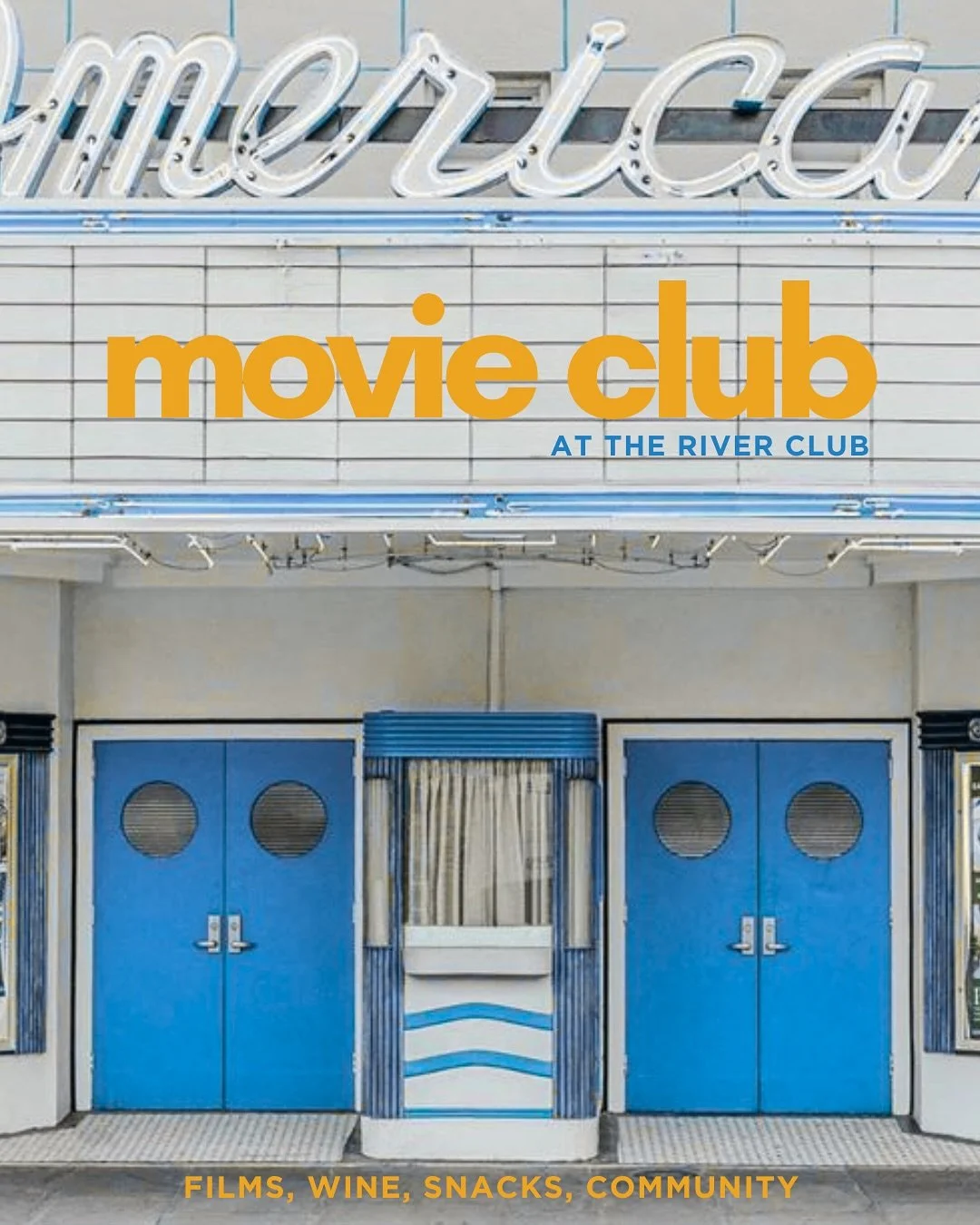 The River Club has always been about community, and this winter we&rsquo;re excited to bring that to life in a new way with The River Club movie club. 

Once a month on Wednesday evenings this winter, we&rsquo;ll screen one of our favorite films on t