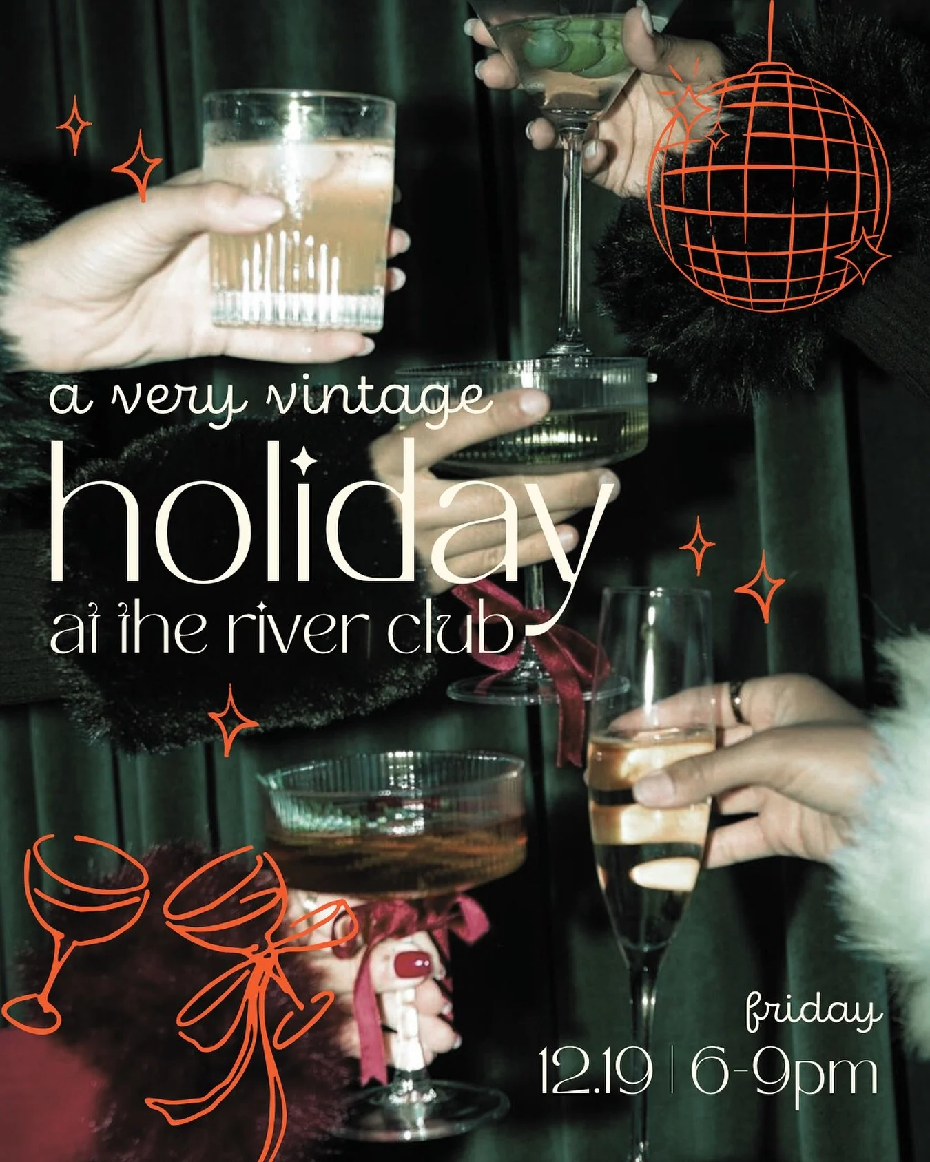 Step into a mid-century holiday dream at The River Club - a festive 21+ evening of nostalgia and retro charm along the Napa River. Join us in celebrating the season with great wine, light bites, secret cocktails, and the best company dressed to the n
