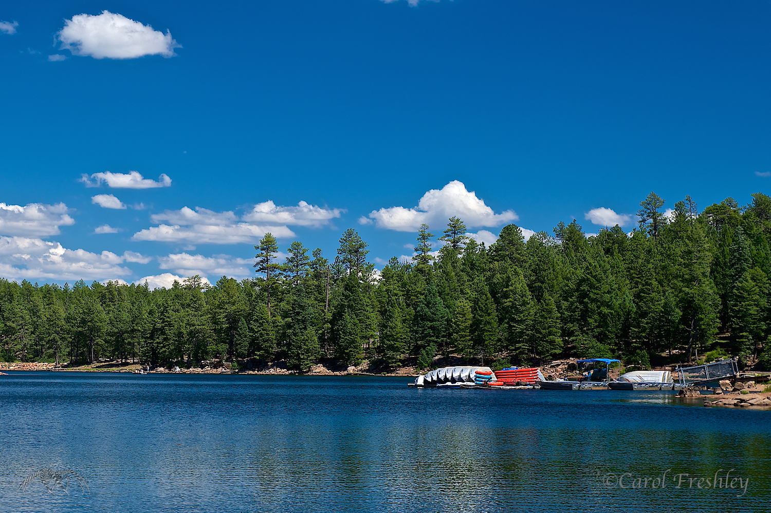 People are all gone and the canoes neatly stacked.