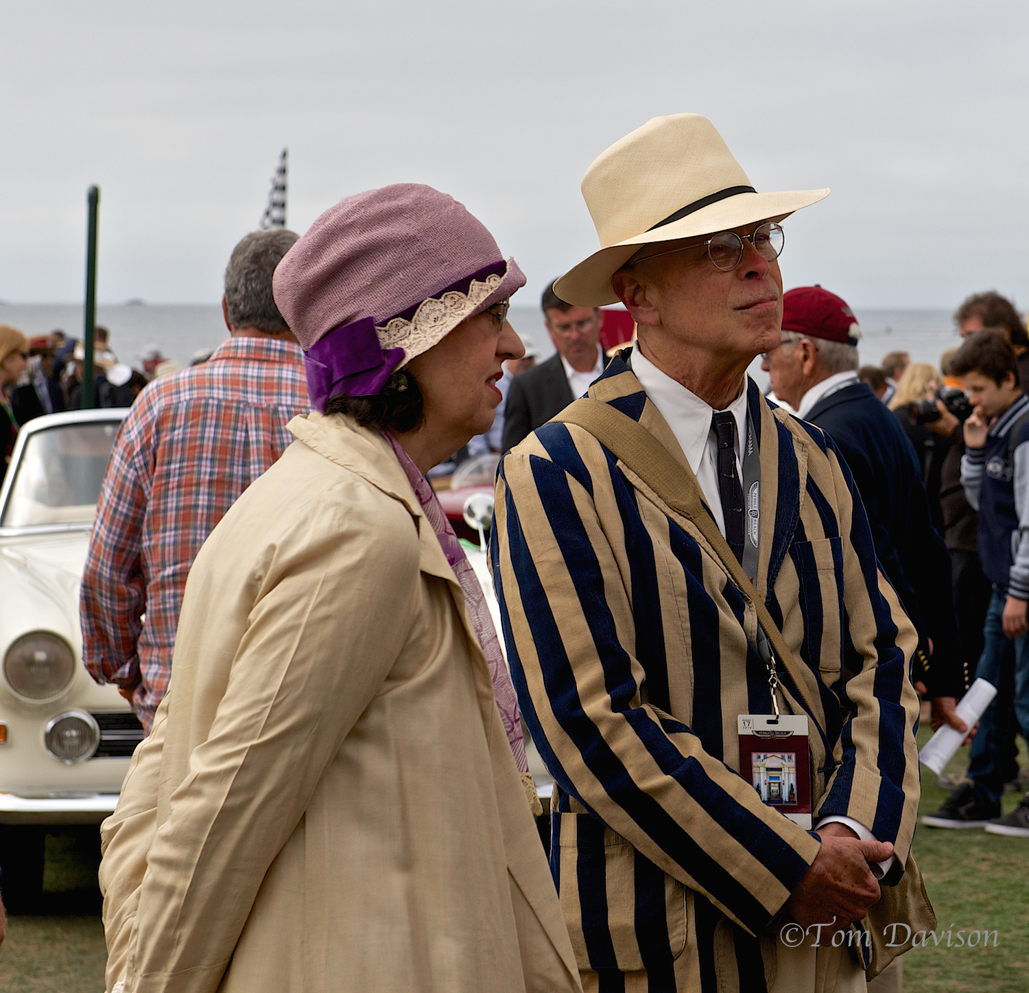 These people were perfectly in sync with the cars….most were a little over the top, but still elegant.