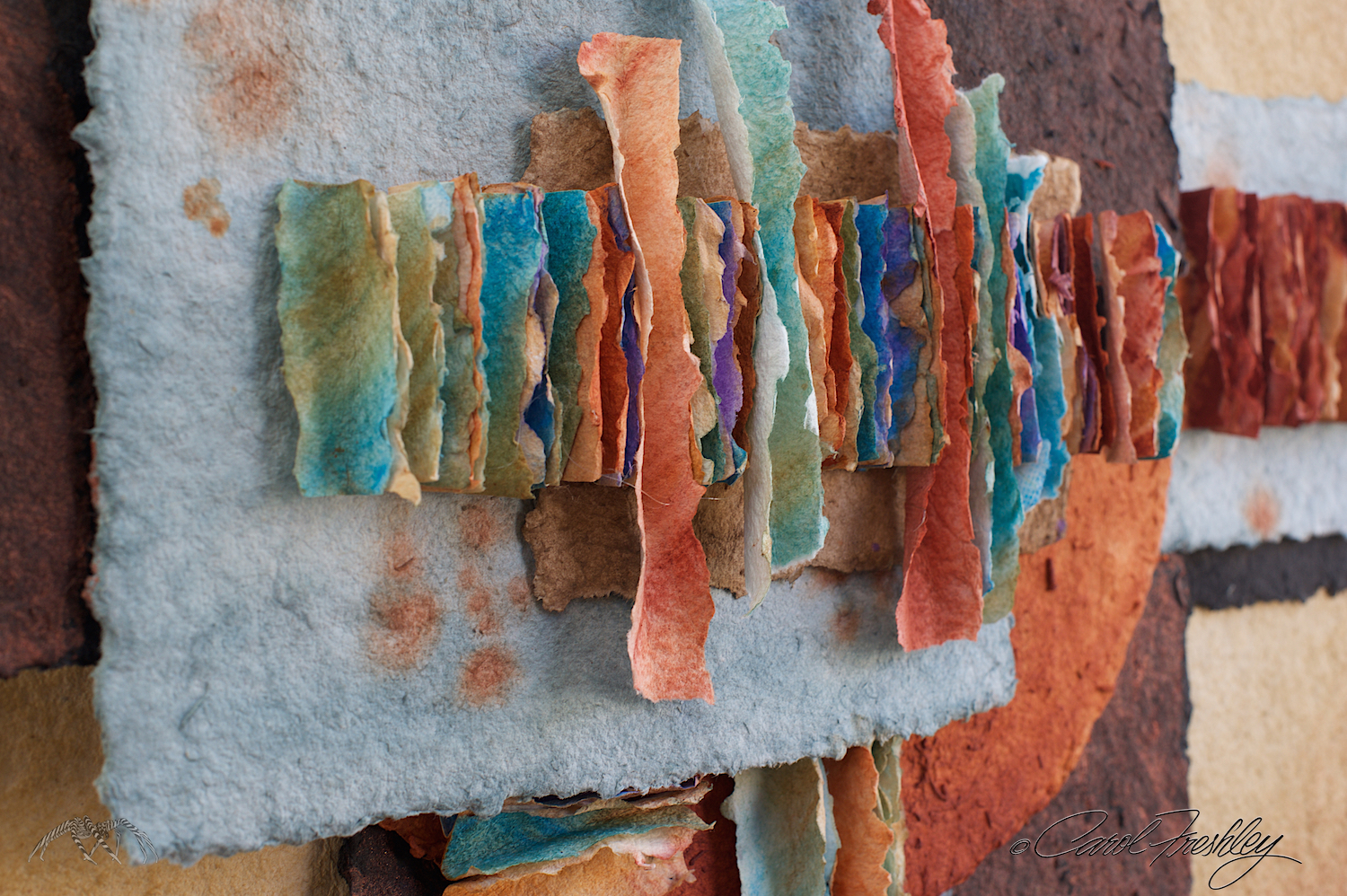 Small excerpt of a much larger art piece.. I was drawn to the color and imagination of the artist. Lots of texture!