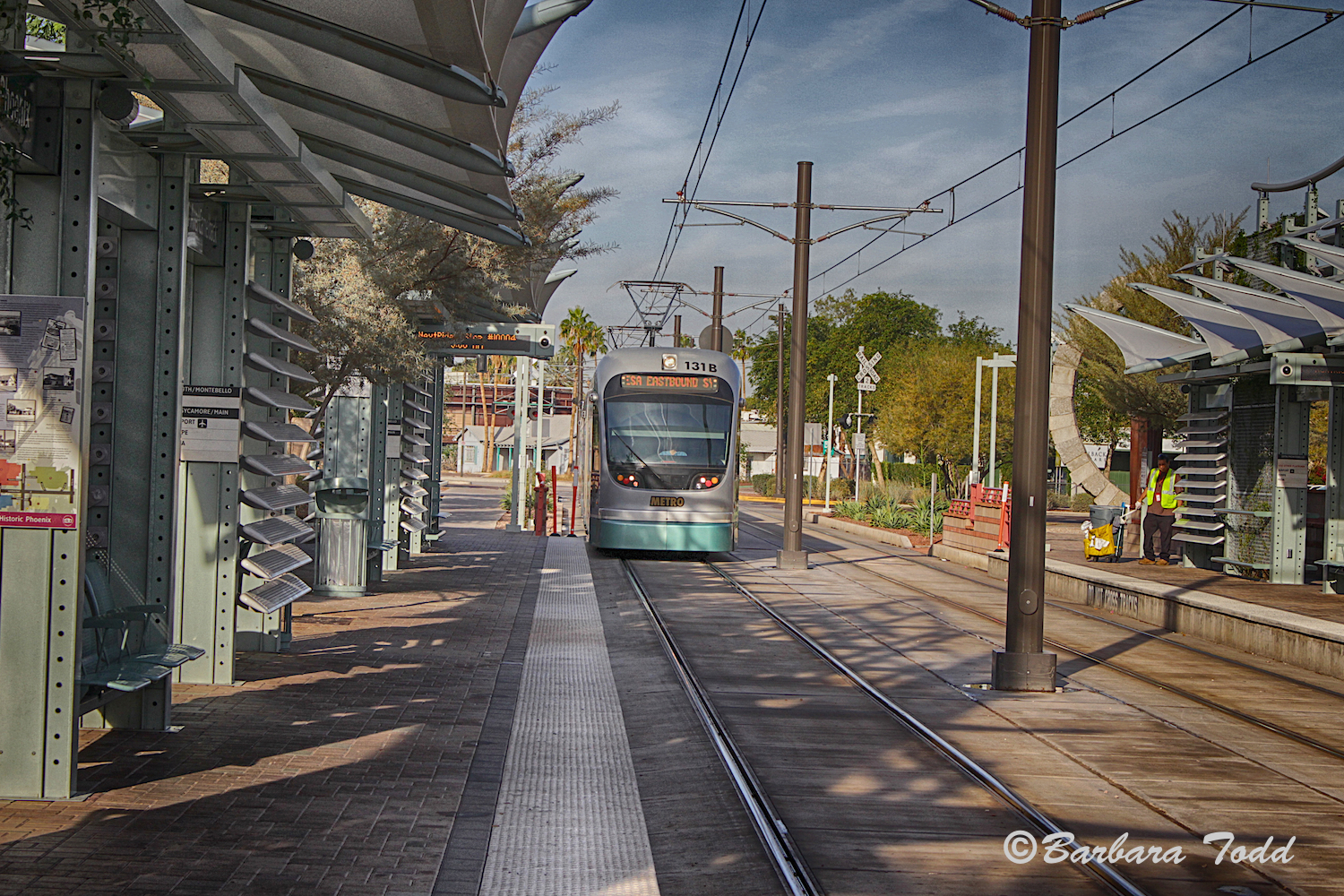 If you have not tried the Phoenix Light Rail . . . well it is fun, safe and cheap. Reminded Doreen of her childhood in New York City.